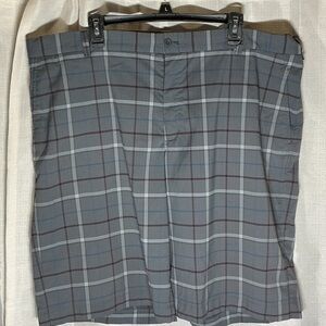 Nike Golf Shorts Grey Blue &Burgundy Plaid